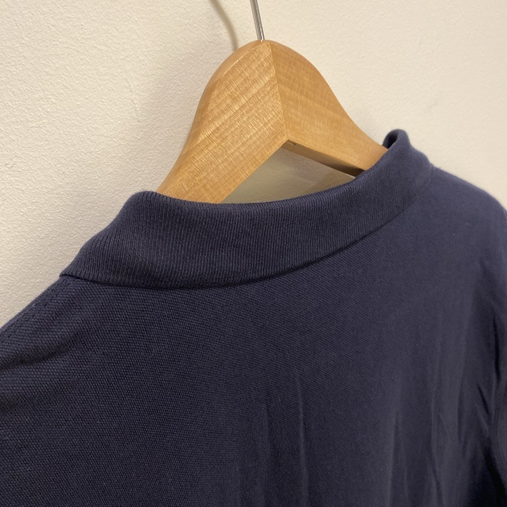 Banana Republic Mens Navy Blue Organic Cotton Pique Polo Shirt Large NEW - Picture 9 of 9